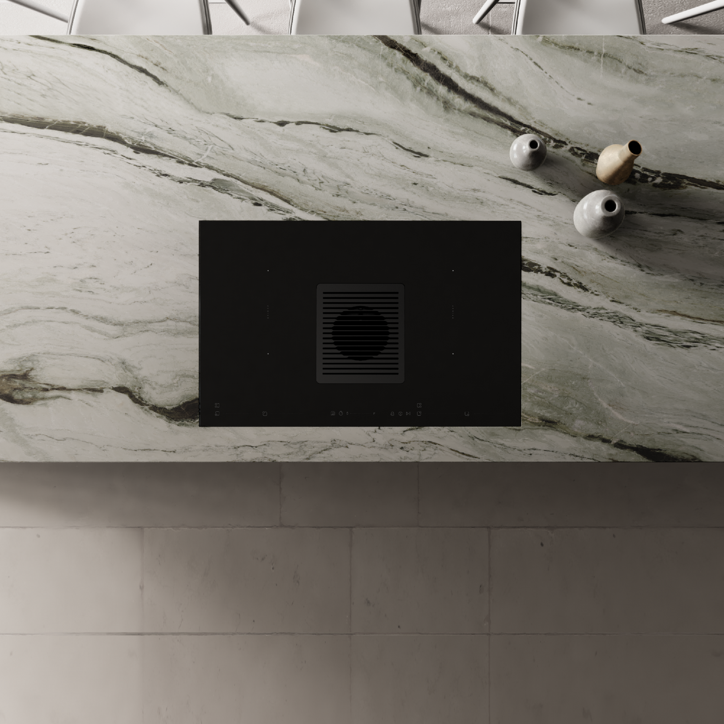 Čierny sklenený povrch varnej dosky Ciarko Design CBD8301C zapadne do každej kuchyne