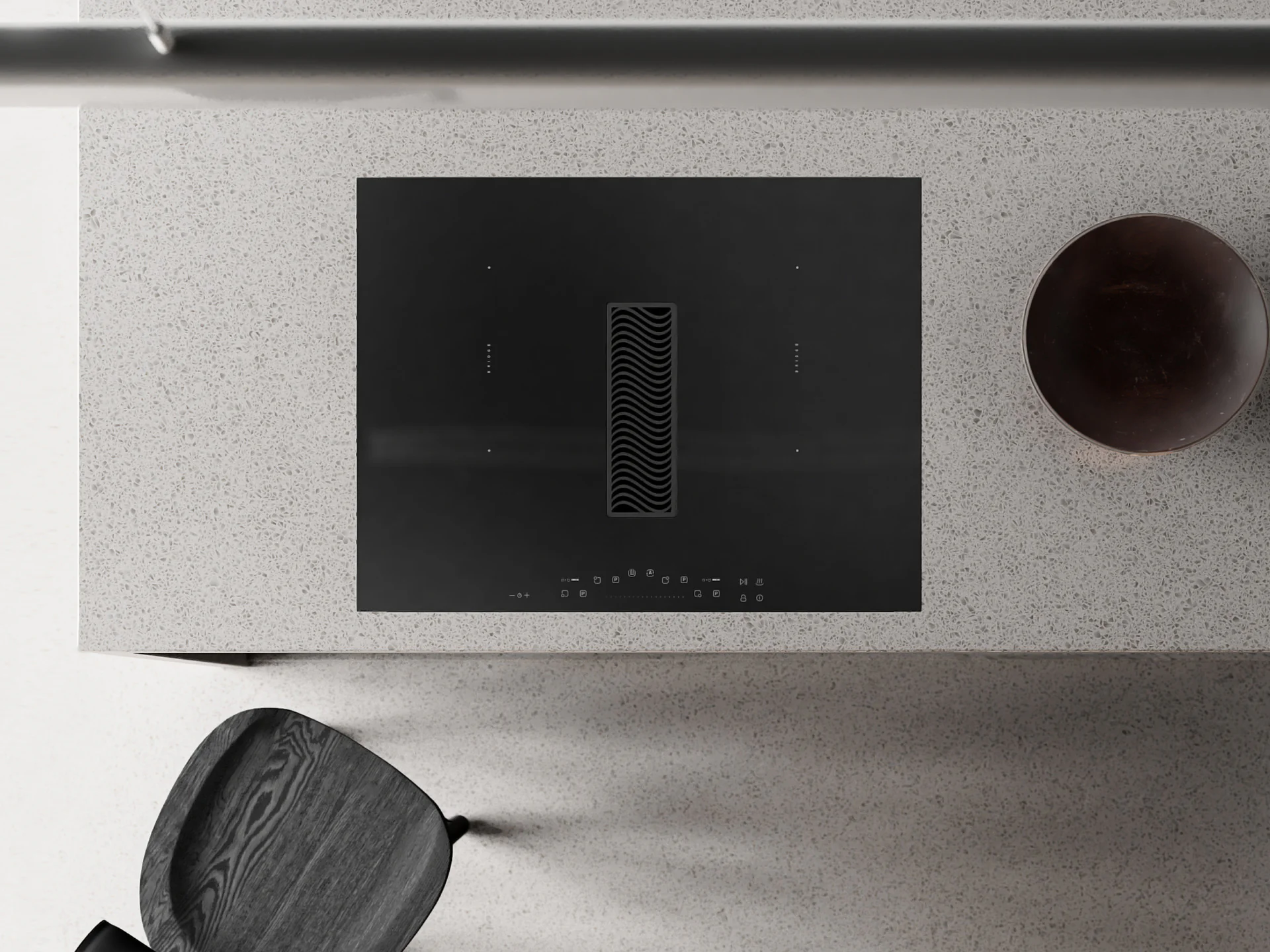 Indukčná varná doska CDB7201C s integrovaným odsávačom pár WIZARD Ciarko